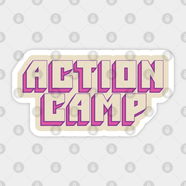 Action Camp Big Muff logo (Pink + Purple) Sticker by ActionCamp